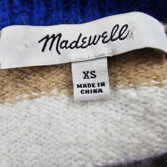Madewell Belmore Striped Textured Pullover Sweater in XS - Picture 8 of 9